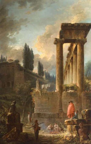 Ruins with figures in Rome